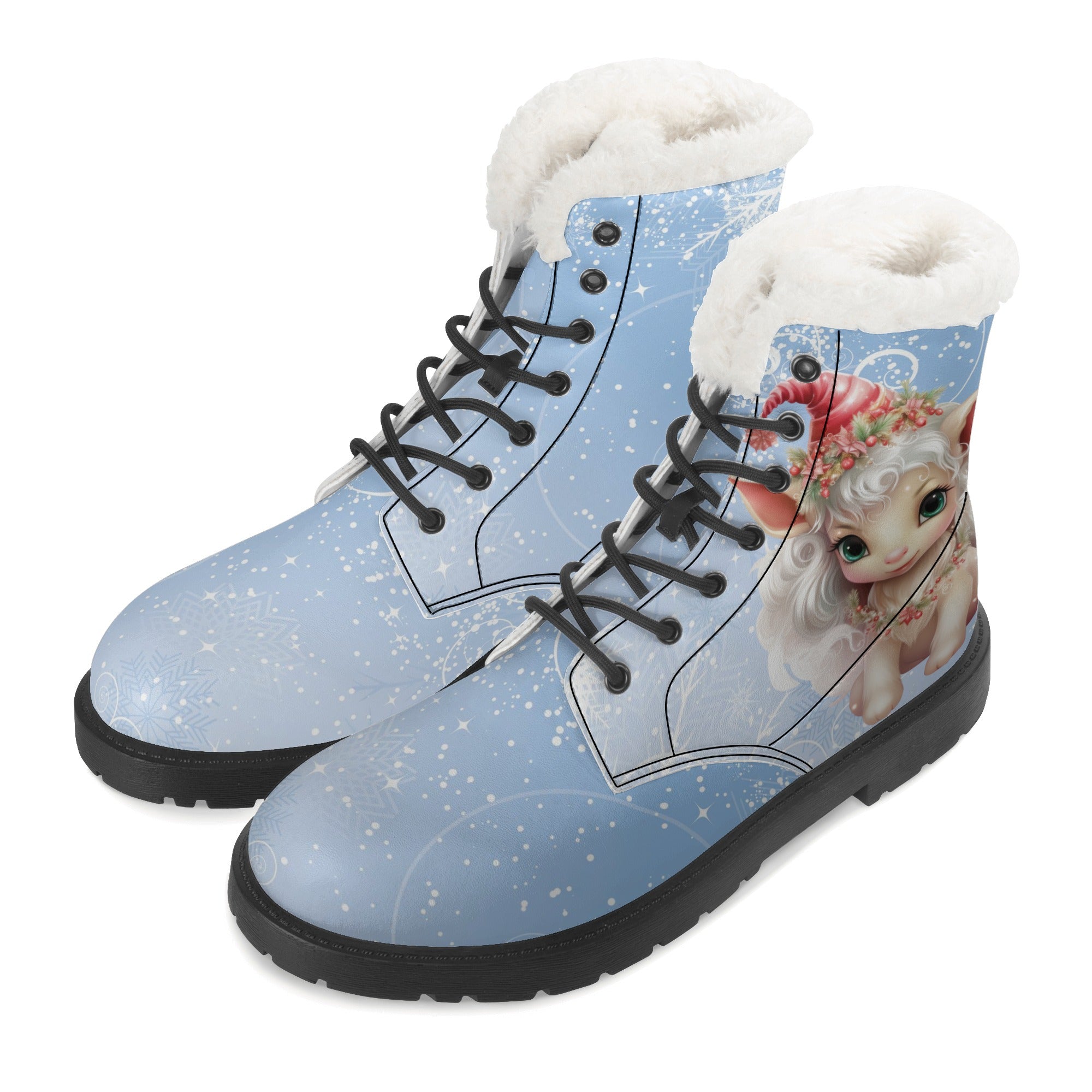 Womens Christmas Unicorn Boots