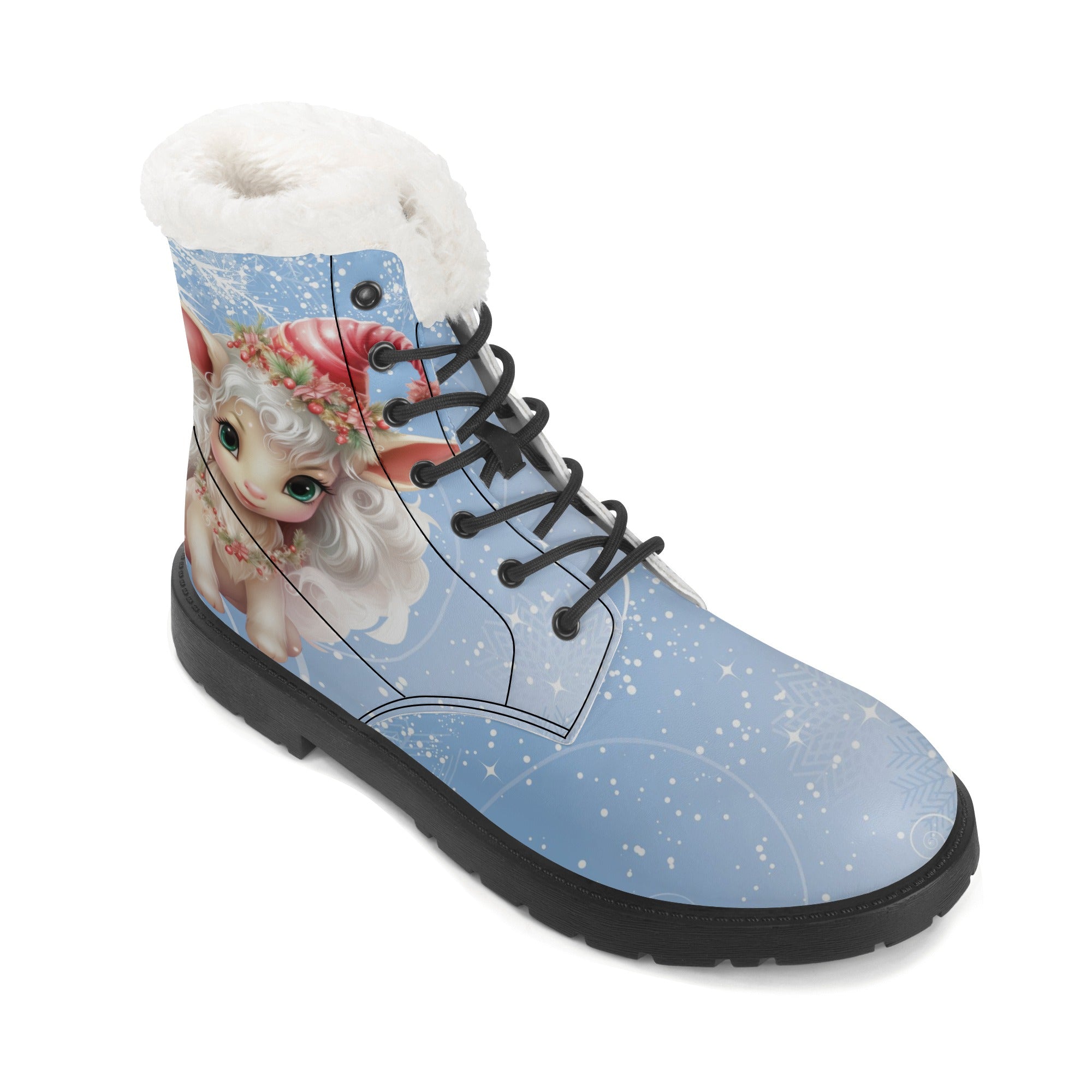 Womens Christmas Unicorn Boots