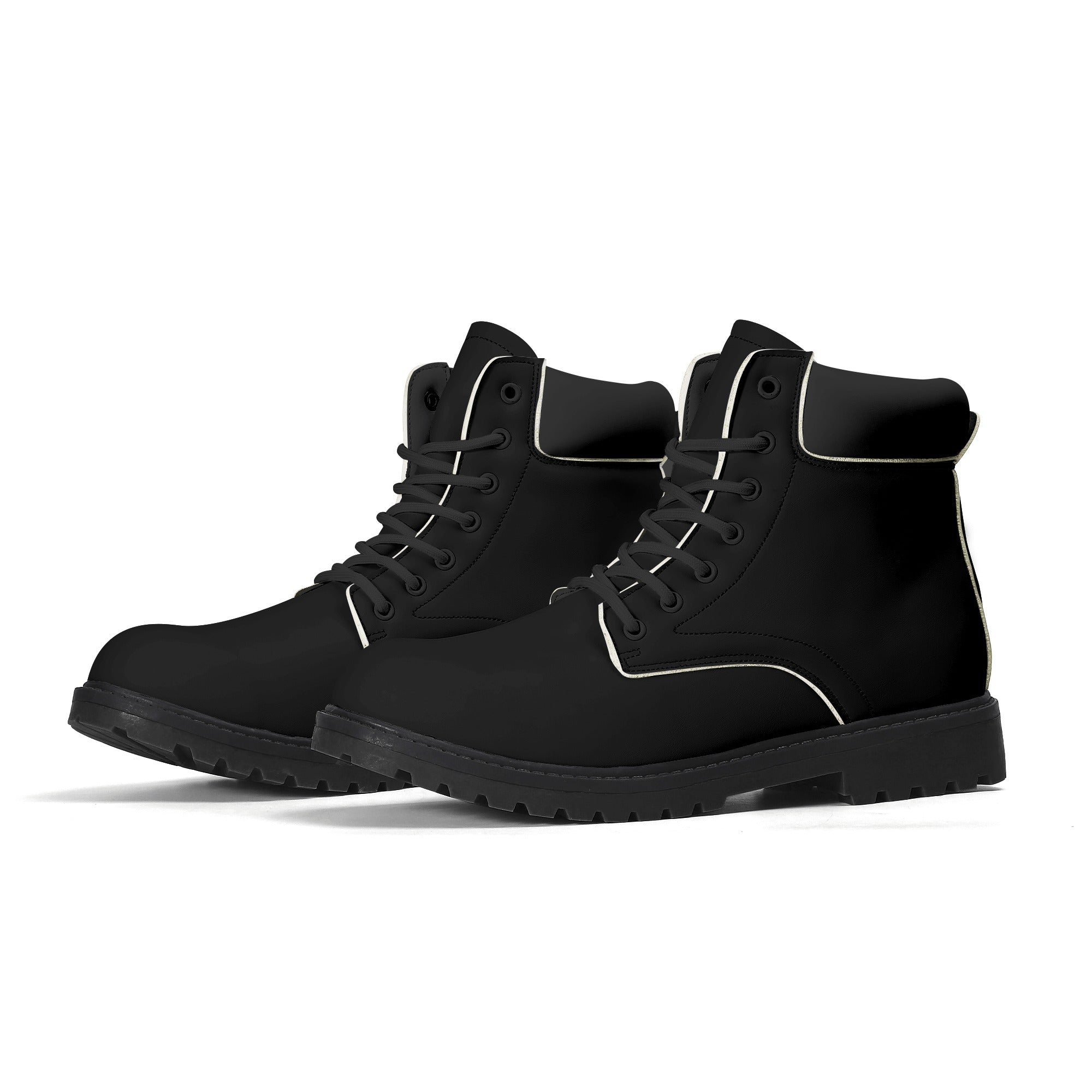 Mens Black Leather All Season Boots