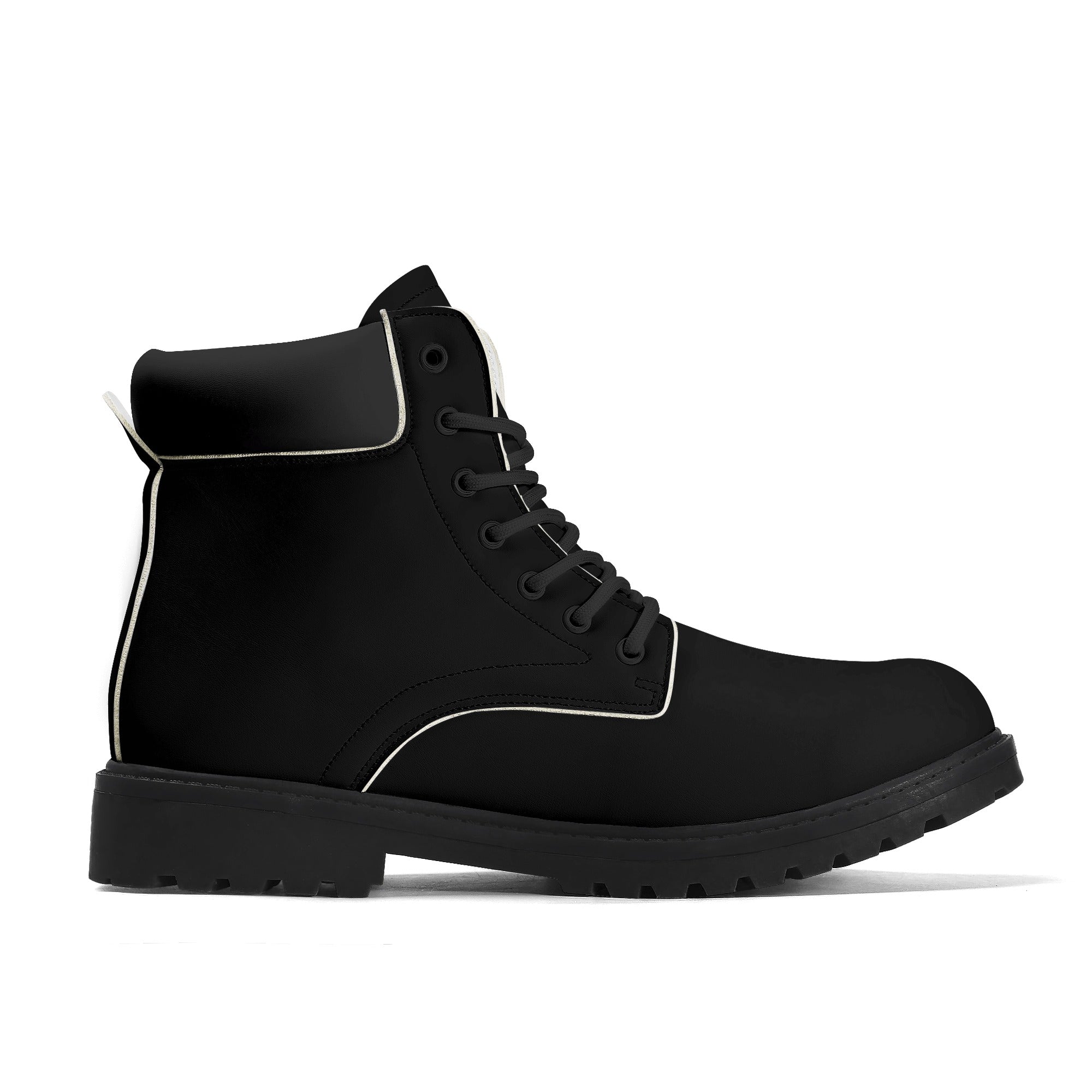 Mens Black Leather All Season Boots