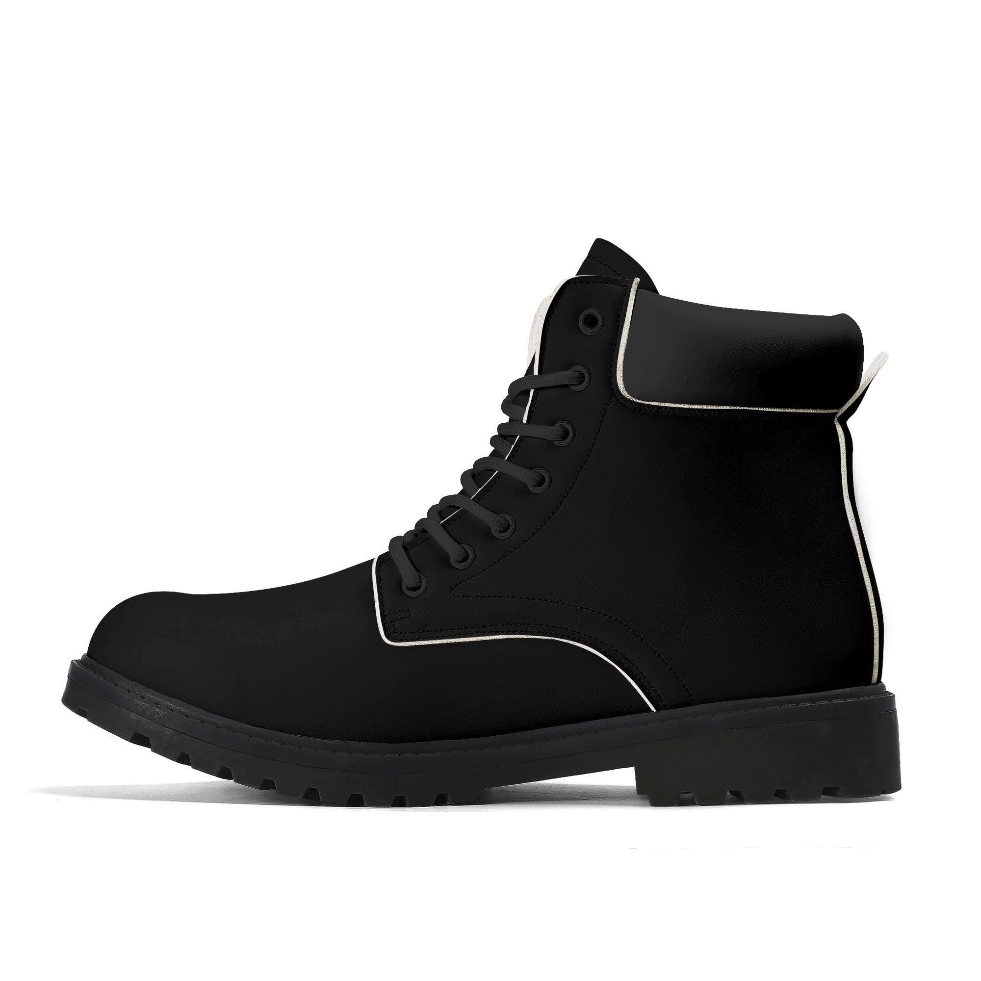 Mens Black Leather All Season Boots