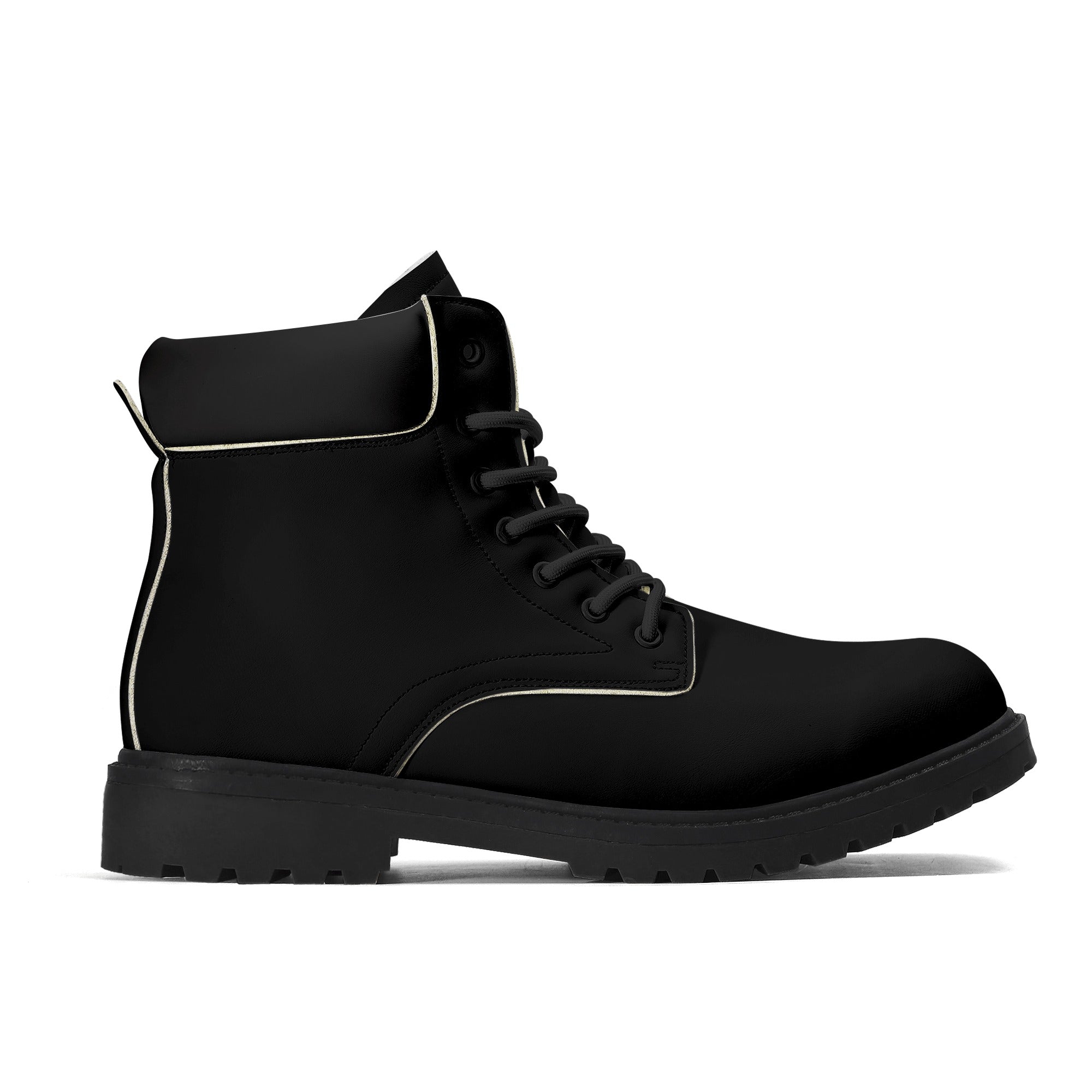 Mens Black Leather All Season Boots