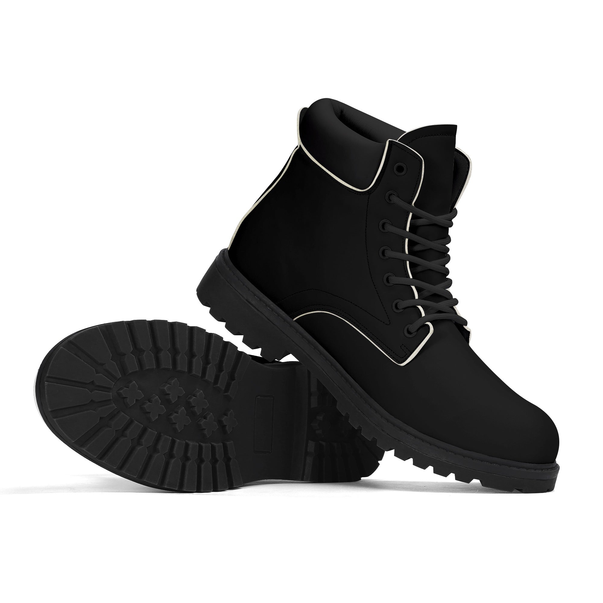 Mens Black Leather All Season Boots