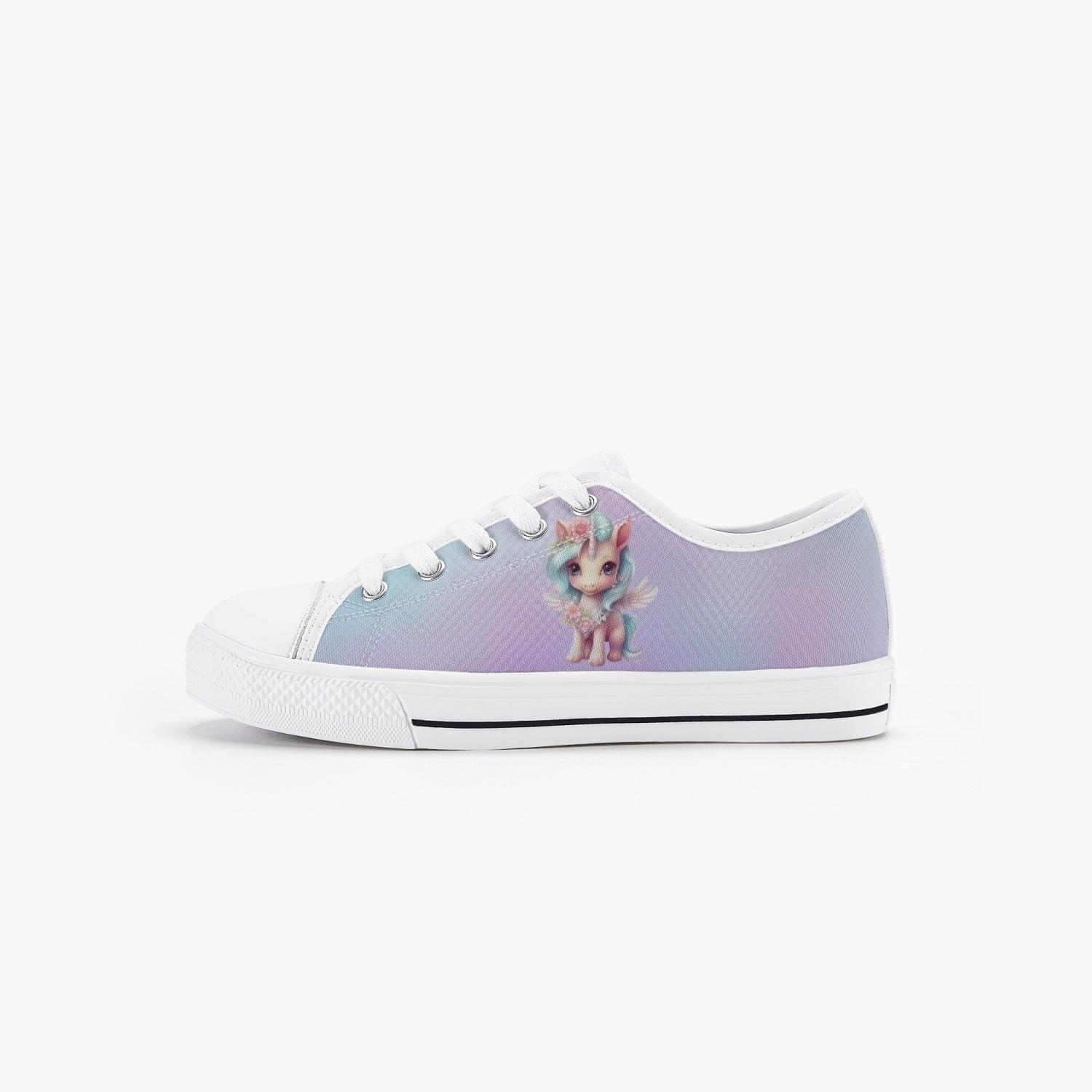 StepUpSneaks Fairy Unicorn Low-Top Canvas Shoes