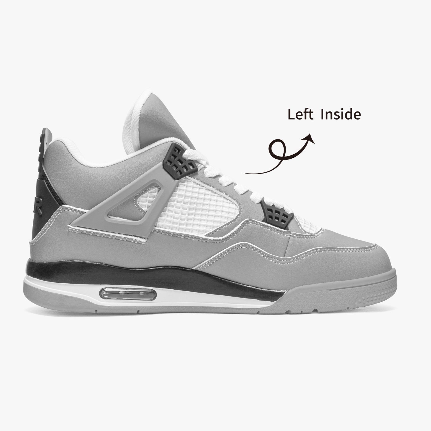 StepUpSneaks Basketball Sneakers -Grey Sole