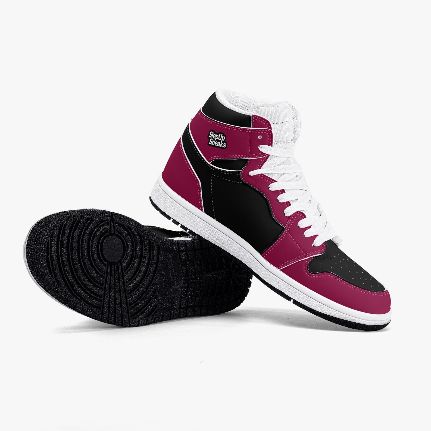 StepUpSneaks High-Top Leather Sneakers