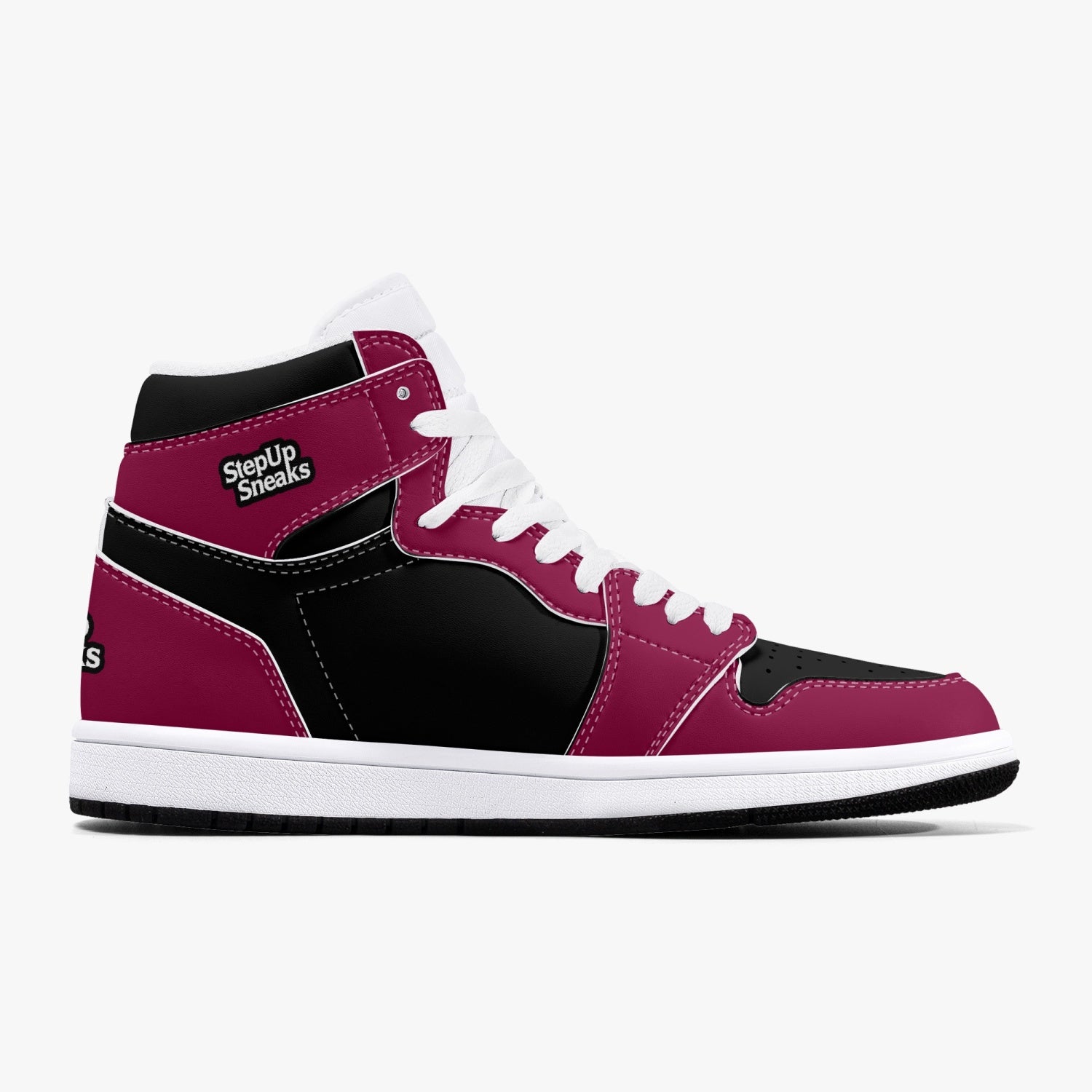 StepUpSneaks High-Top Leather Sneakers