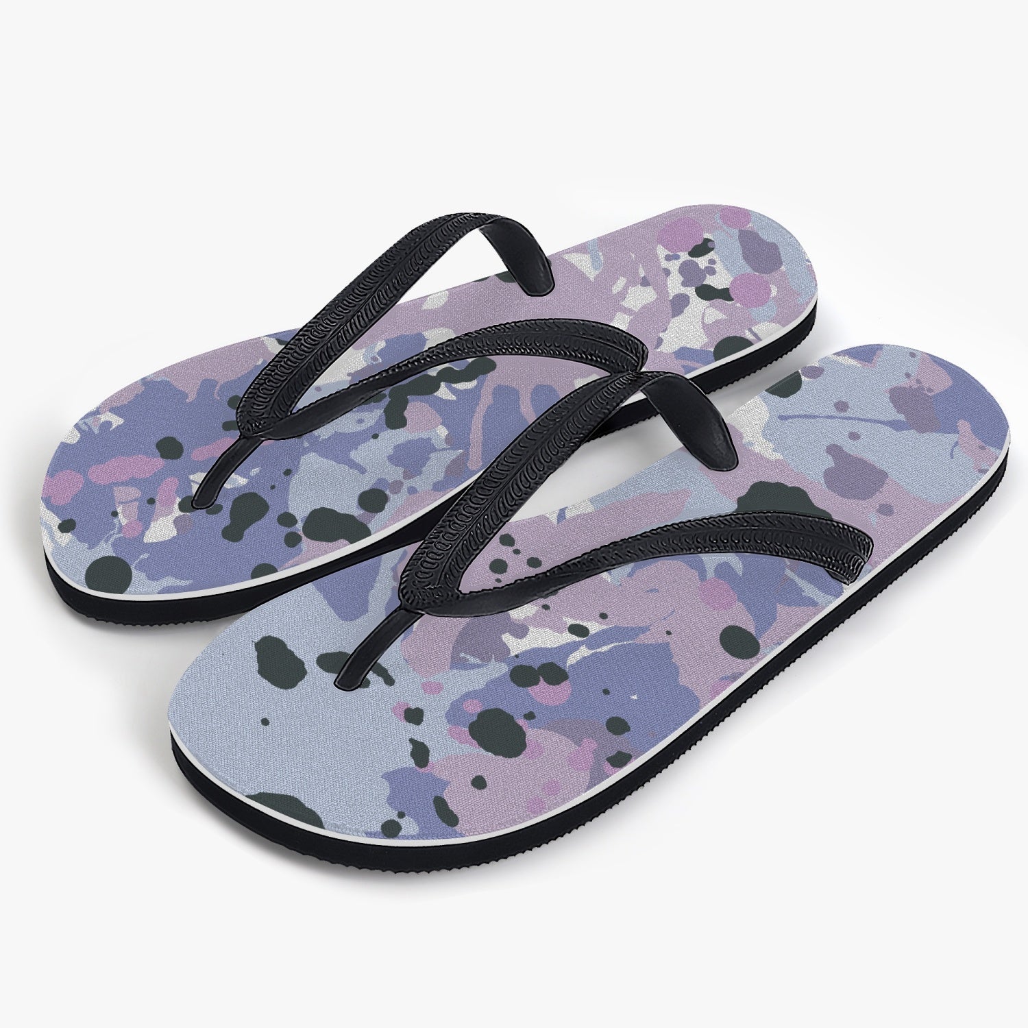 StepUpSneaks Ink Splashes Classic Flip Flops I-215