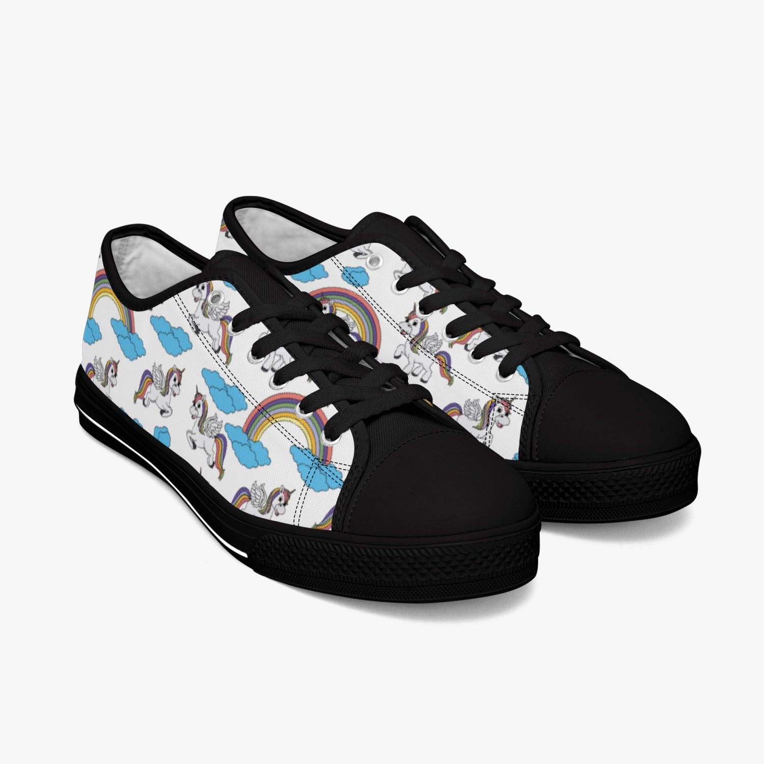 StepUpSneaks: StepUpSneaks Unicorn Low Canvas Schwarz