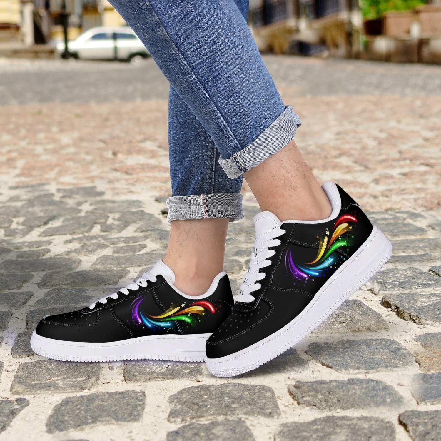 StepUpSneaks Low  Leather Sports Sneakers