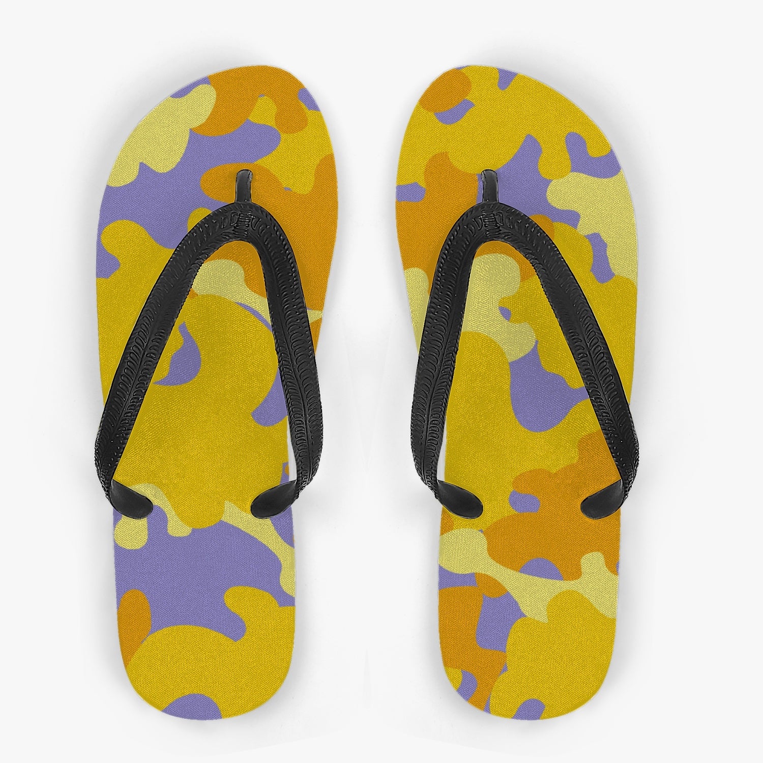 StepUpSneaks Yellow Camouflage Classic Flip Flops P-05