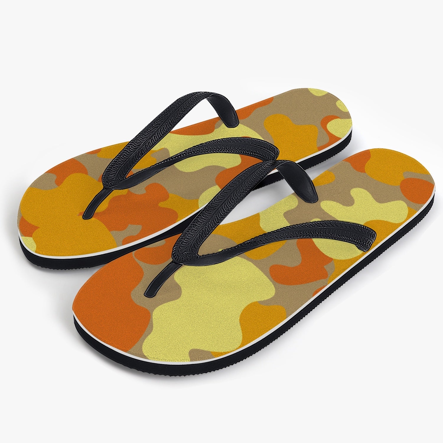 StepUpSneaks Yellow Camouflage Classic Flip Flops P-04