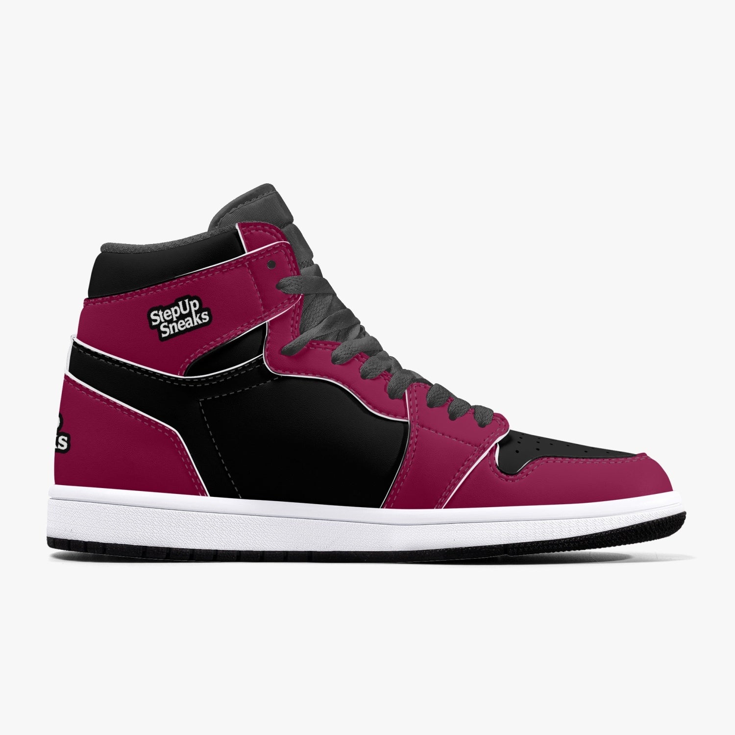 StepUpSneaks High-Top Leather Sneakers