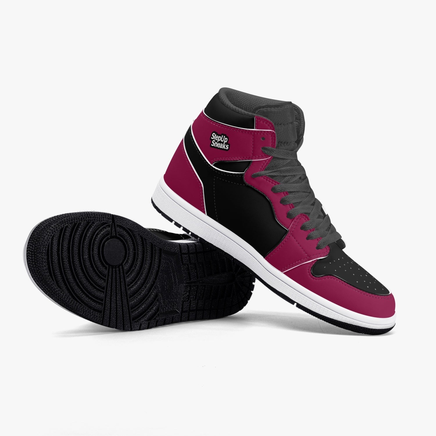 StepUpSneaks High-Top Leather Sneakers