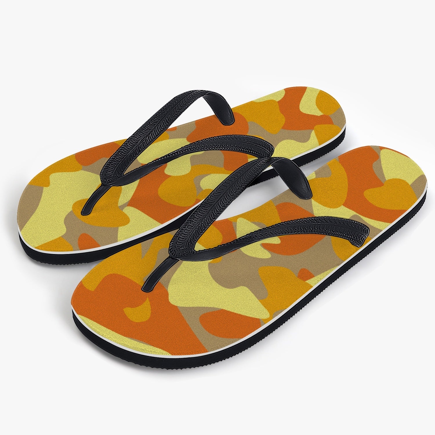 StepUpSneaks Yellow Camouflage Classic Flip Flops P-01