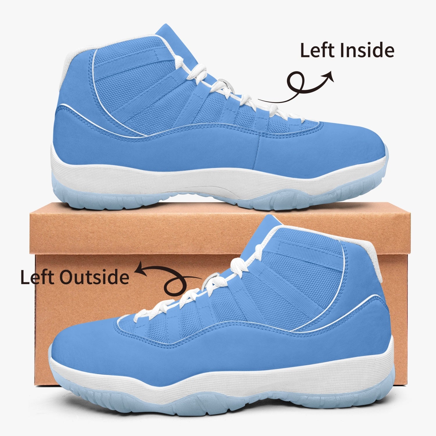 StepUpSneaks Basketball Sneakers -Blue Sole