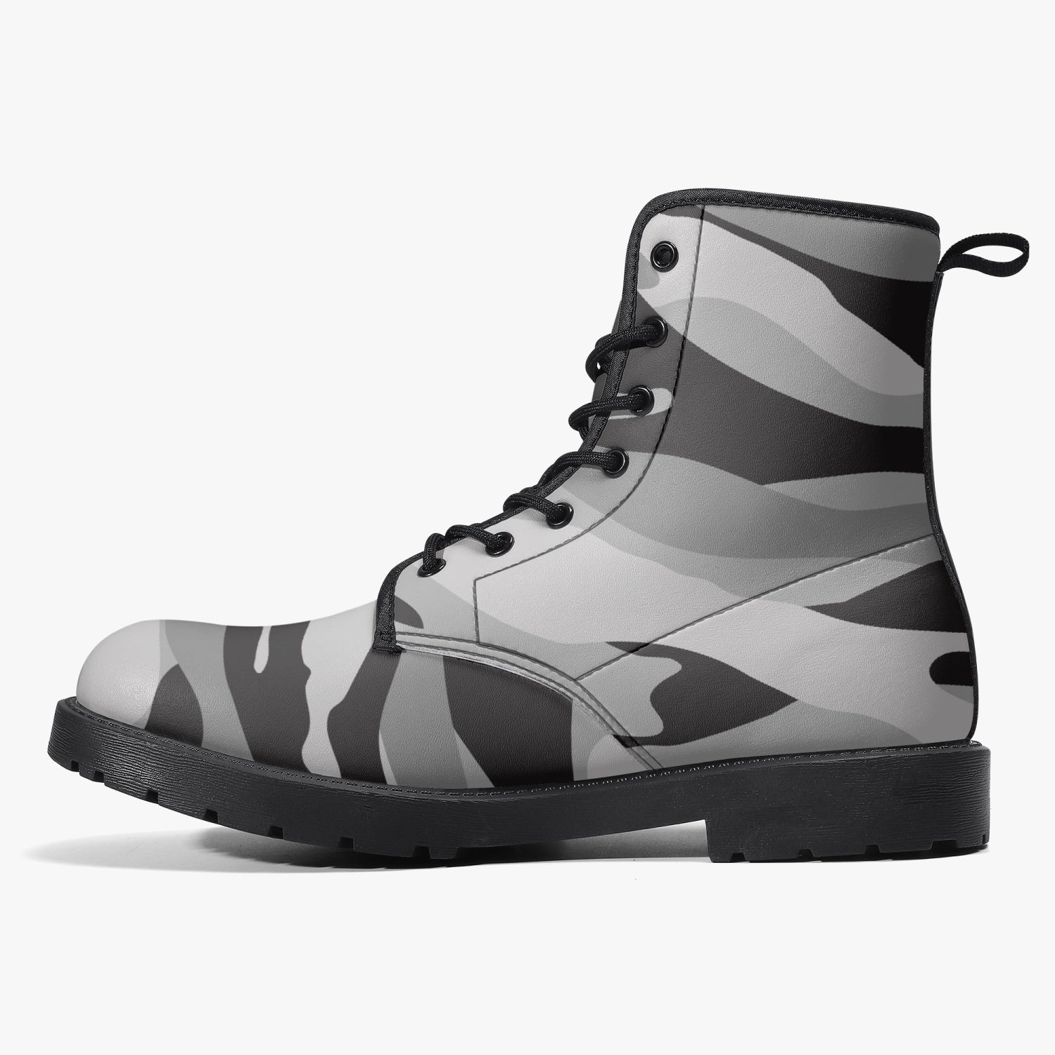 Camouflage Leather Boots