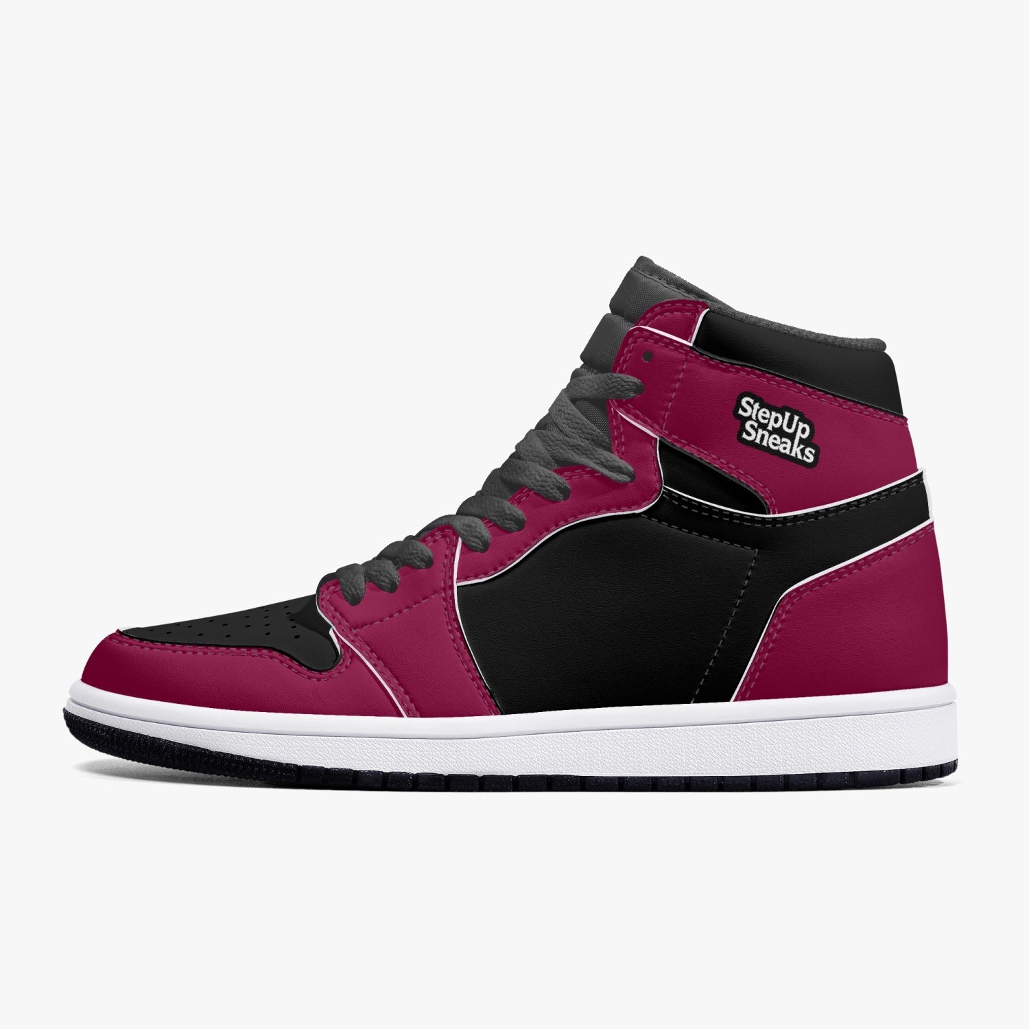 StepUpSneaks High-Top Leather Sneakers