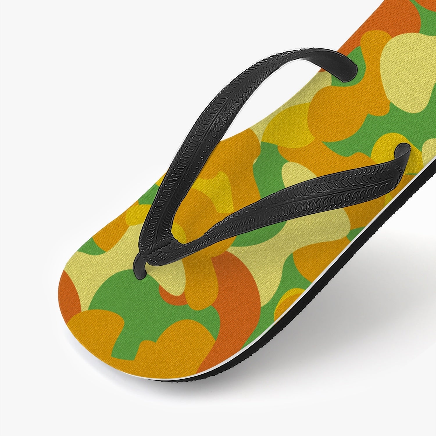 StepUpSneaks Yellow Camouflage Classic Flip Flops P0-2