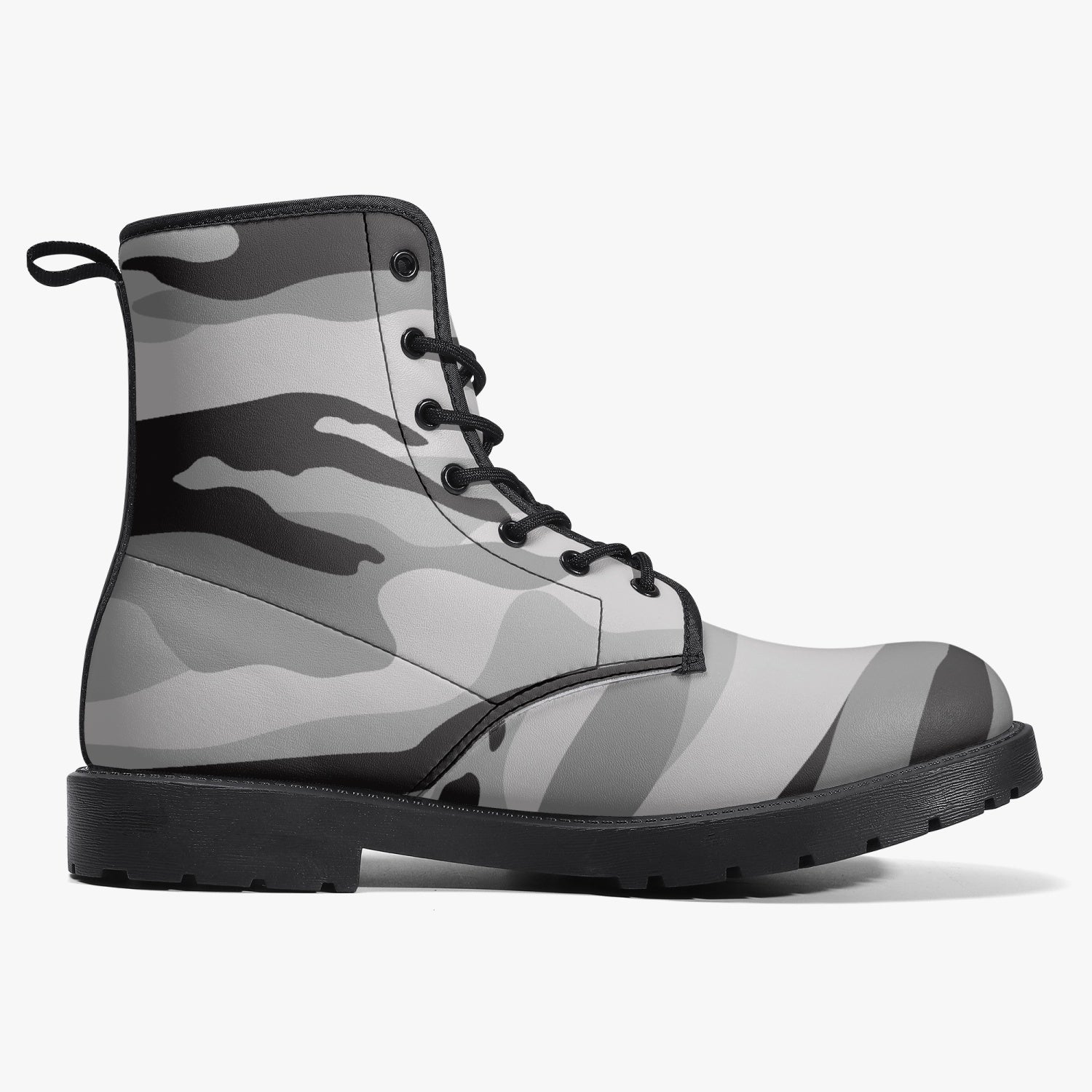 Camouflage Leather Boots