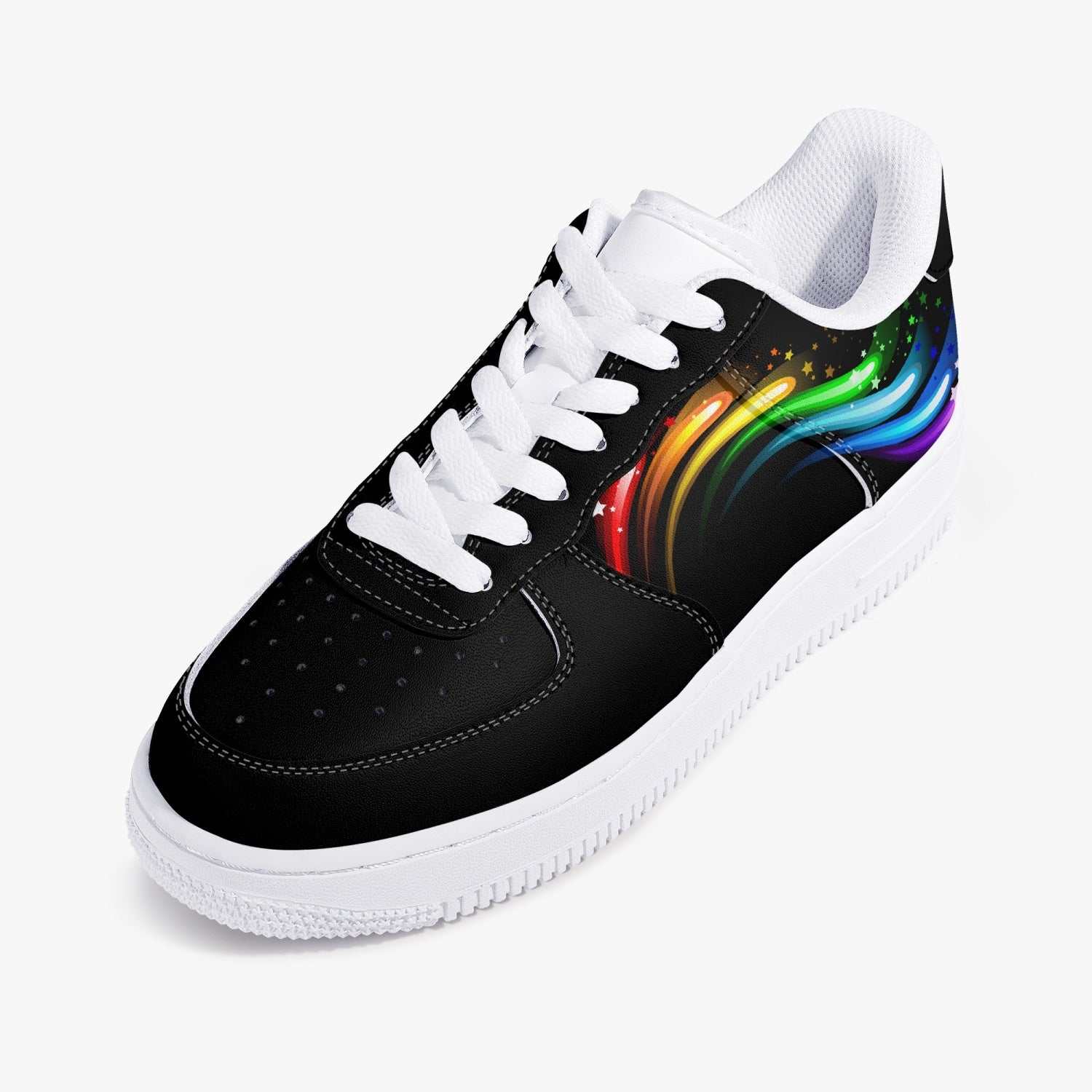 StepUpSneaks Low Leather Sports Sneakers