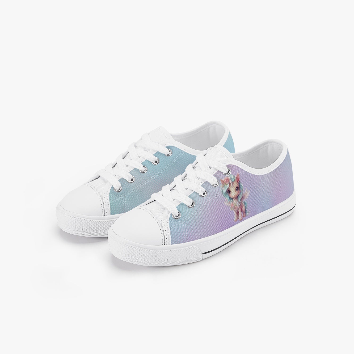 StepUpSneaks Fairy Unicorn Low-Top Canvas Shoes