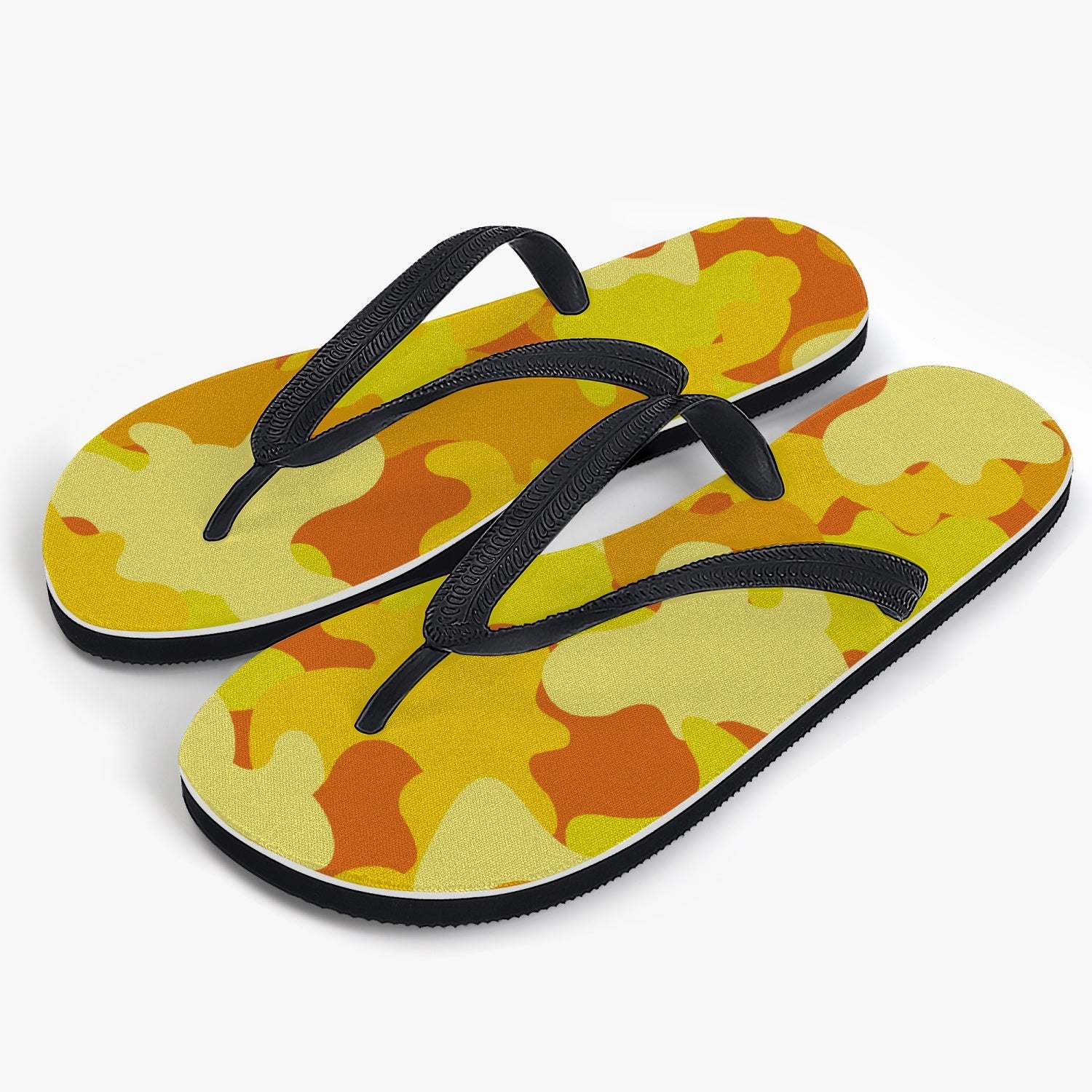 StepUpSneaks Yellow Camouflage Classic Flip Flops P-03