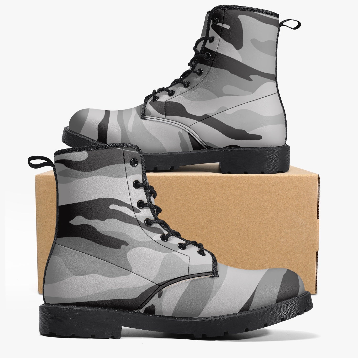 Camouflage Leather Boots