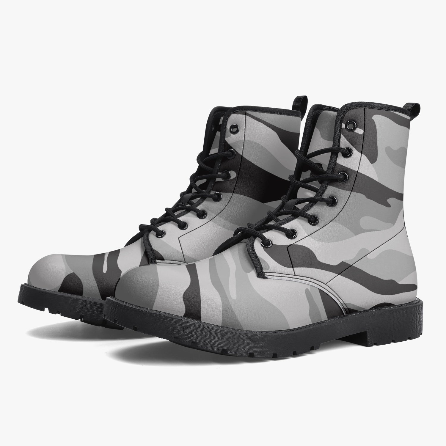 Camouflage Leather Boots