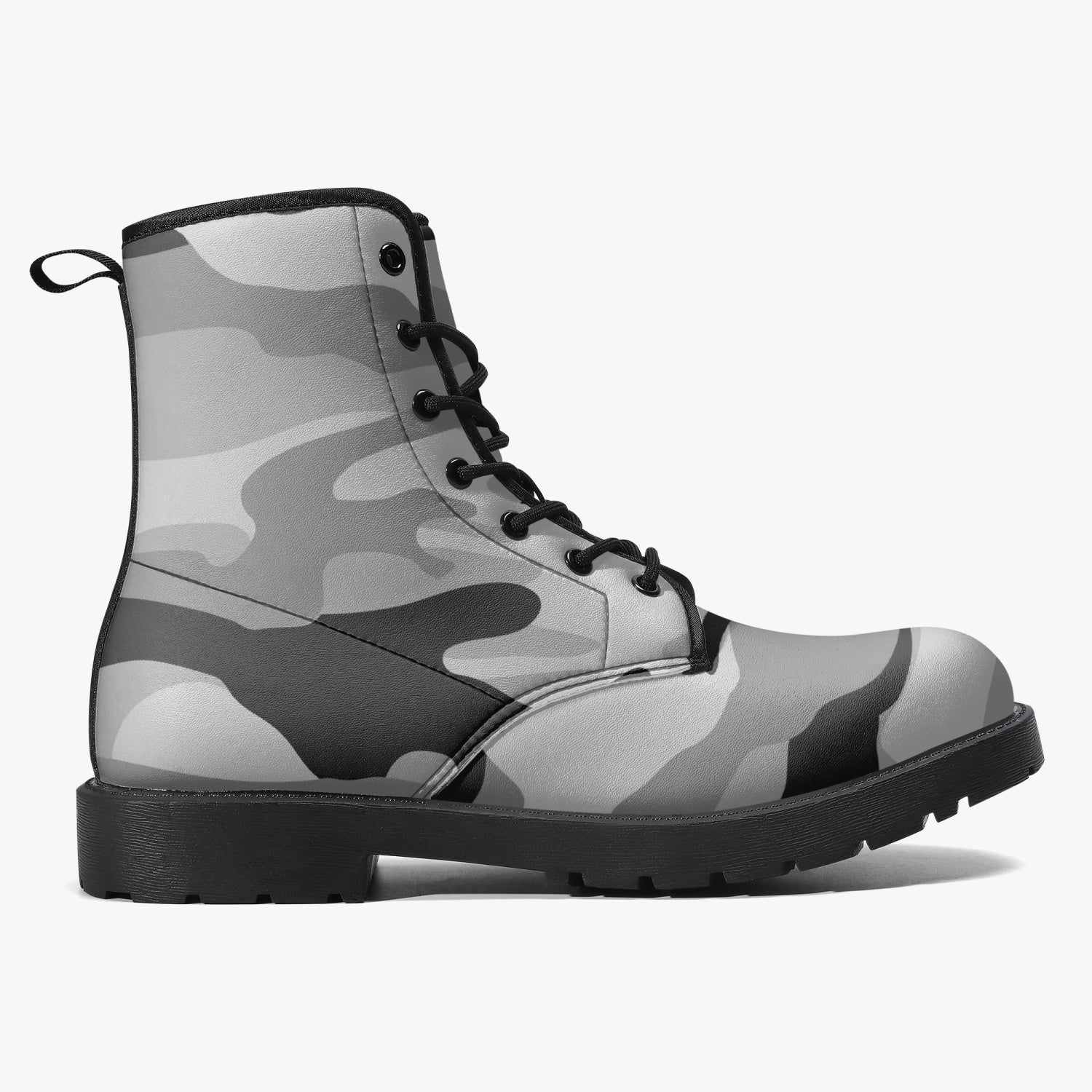 Camouflage Leather Boots