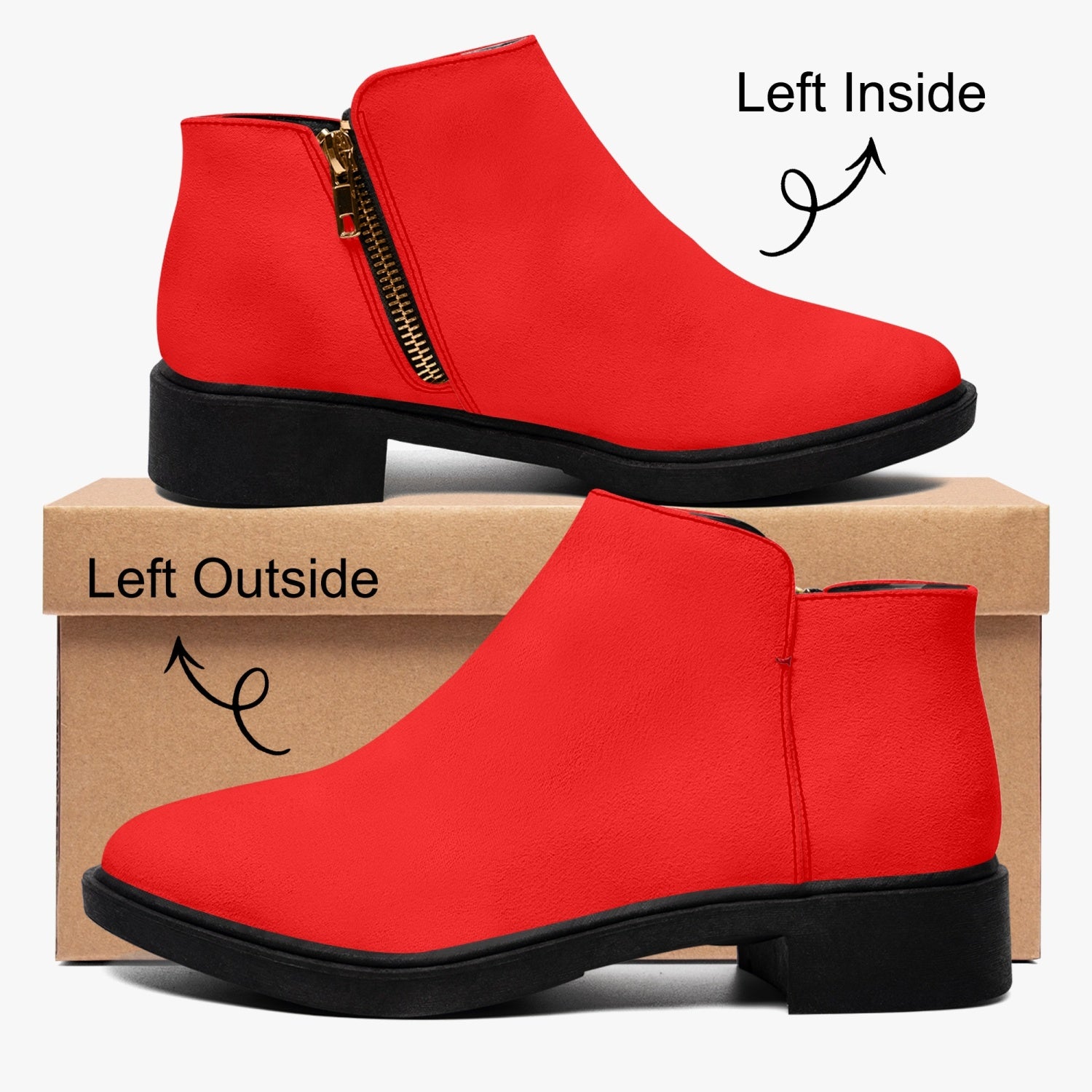 StepUpSneaker Fashion Zipper Boots