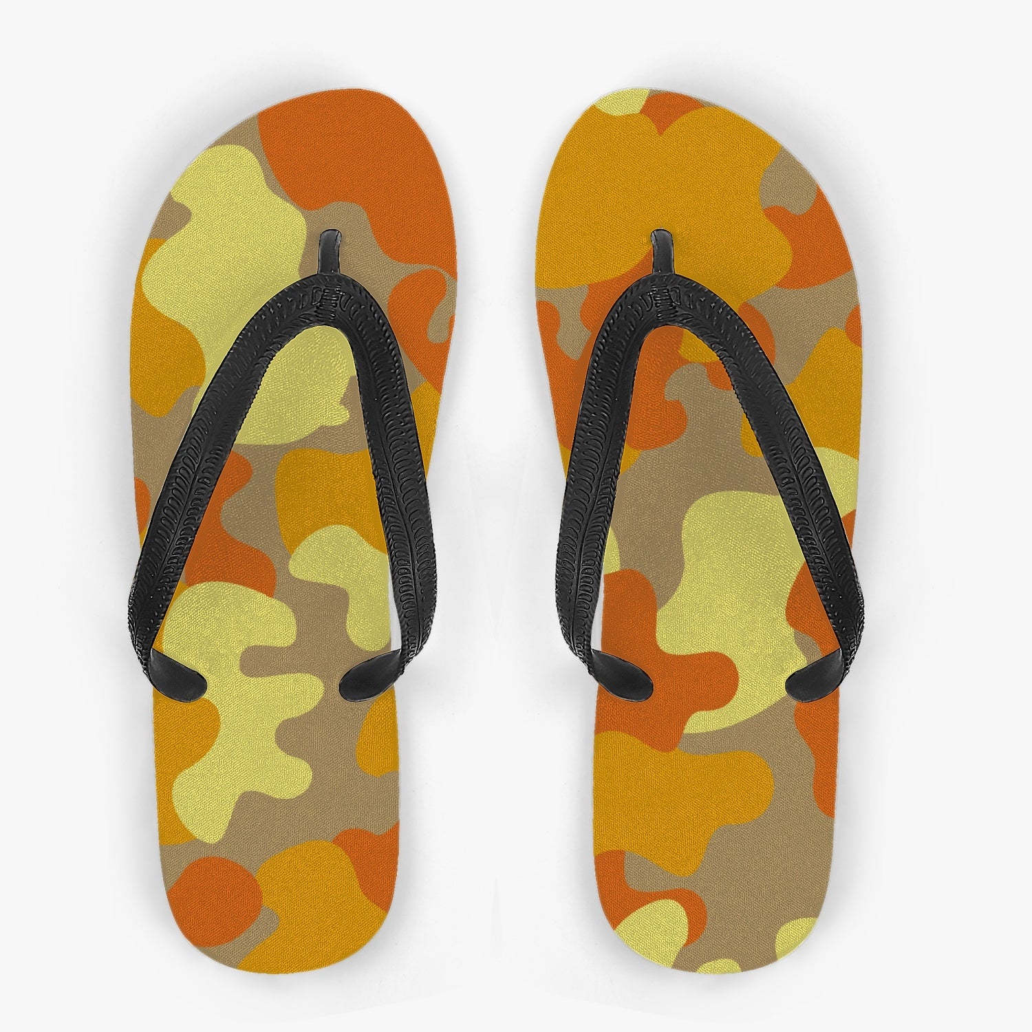 StepUpSneaks Yellow Camouflage Classic Flip Flops P-04