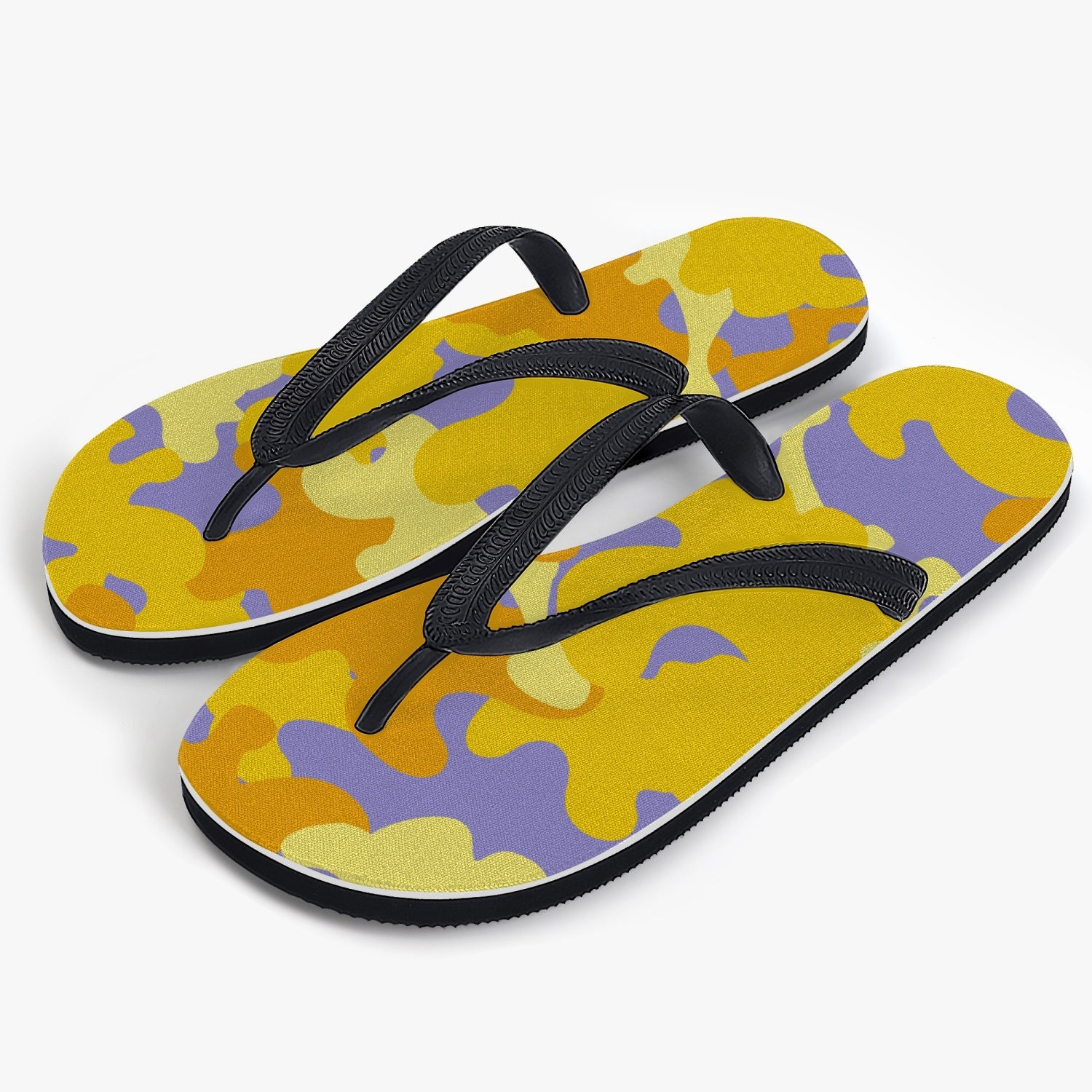 StepUpSneaks Yellow Camouflage Classic Flip Flops P-05