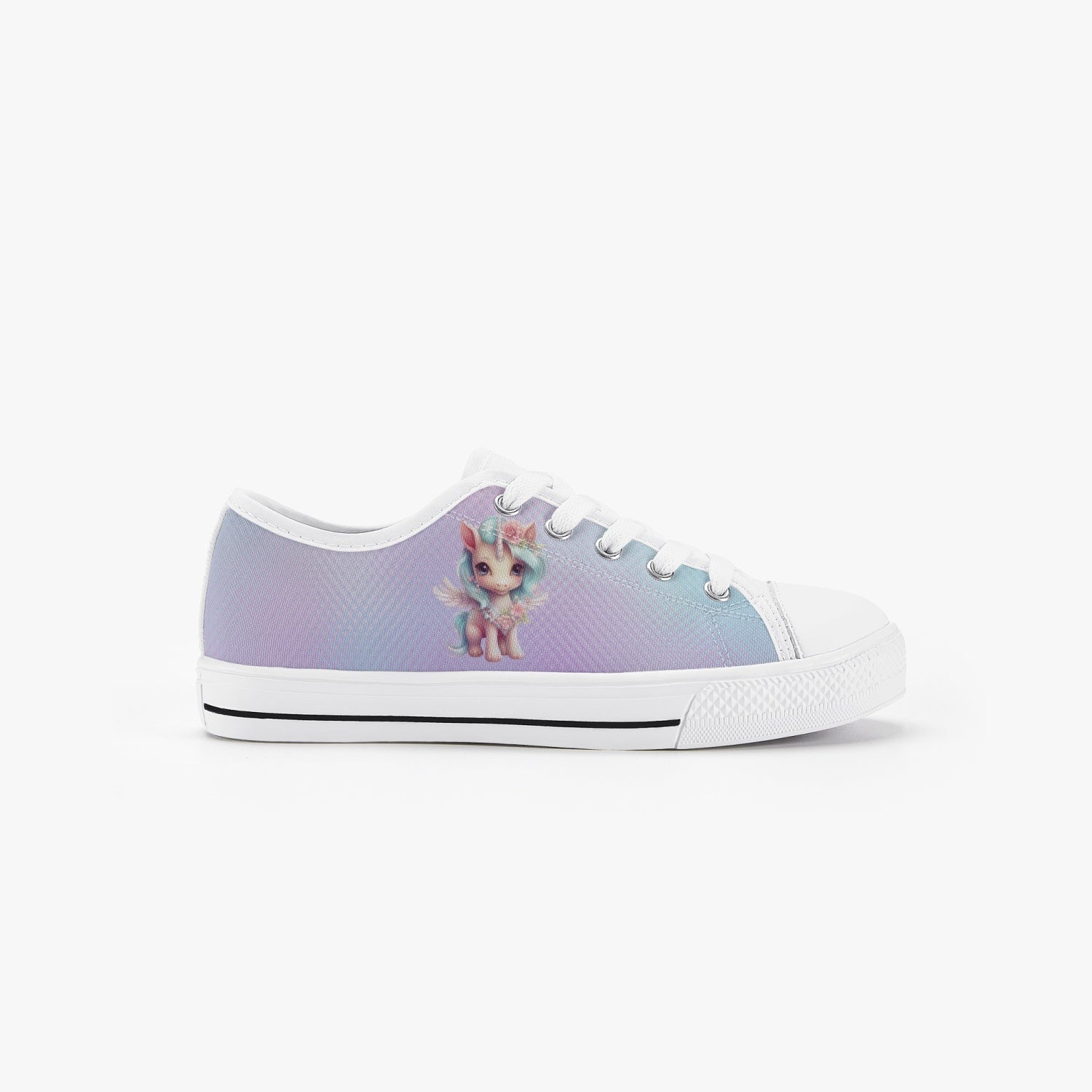 StepUpSneaks Fairy Unicorn Low-Top Canvas Shoes